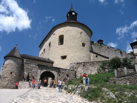 Entrance to Krasna Horka Castle, Slovakia