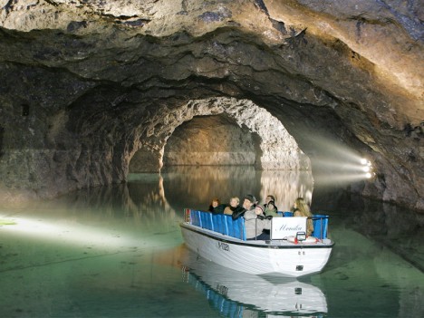 Seegrotte, world's largest underground lake, Austria