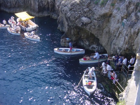 Entrance to Blue Grotto, Capri, Italy