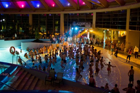 Splash Night Slide Party, Aquaworld, Budapest, Hungary