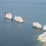 The Needles – very impressive columns of chalk on the Isle of Wight, United Kingdom