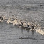 Severn Bore – surfing on the river Severn in England, United Kingdom