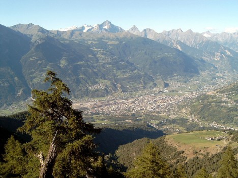 Aosta and its surroundings, Italy