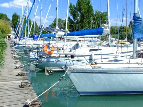 Yachts on Balaton, Hungary