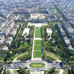 Champ de Mars as seen from Eiffel Tower, Paris, France