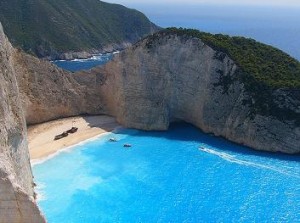 Navagio beach - one of the most famous beaches in Greece