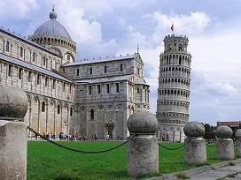 Leaning tower of Pisa - a famous landmark in Italy