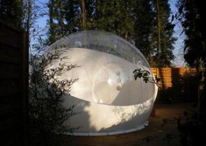 Unique tent as a transparent bubble. Luxury with nature at your fingertips | France