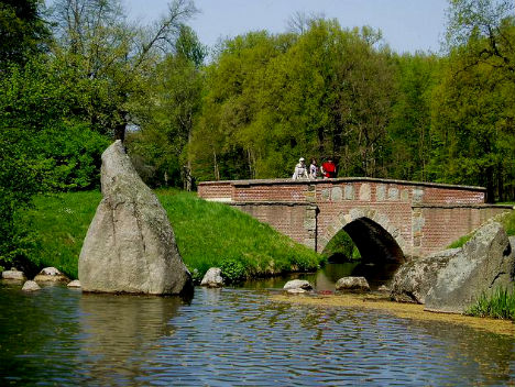 Muskau Park, bridge, Germany, Poland