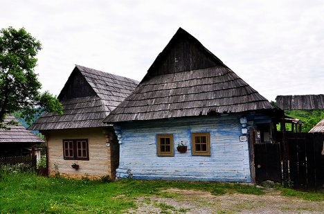 Original cottages in Vlkolínec, Slovakia