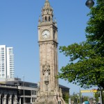 Albert Memorial Clock situated at Queen's Square, Belfast, Ireland