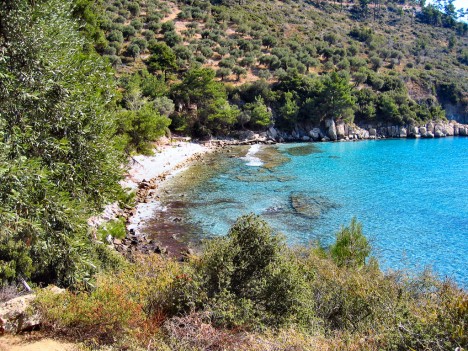 Greece, mountains and sea