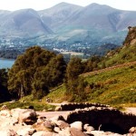 Skiddaw with Ashness Bridge in foreground, Lake District