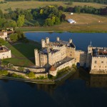 Leeds Castle from the air, England, United Kingdom