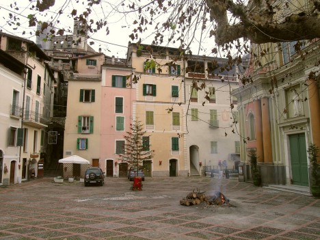 Square in Dolceacqua, Italy