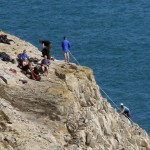 Rock climbing in Swanage, UK