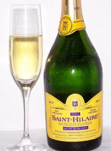 Bottle & Glass of St. Hilaire Blanquette de Limoux, France