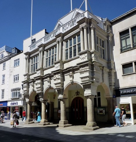 Exeter - High Street, Guildhall, UK