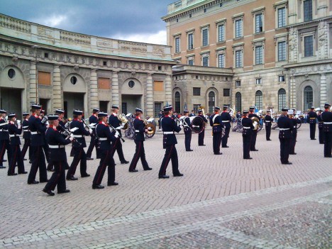 Change of guards in the Royal Castle, Stockholm, Sweden