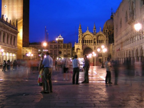 Romantic evening in Venice, Italy