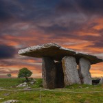 Poulnabrone Tomb, the most Famous Dolmen at the Burren, Ireland