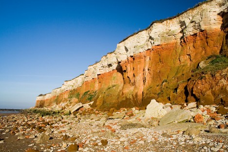 The sea cliffs at Hunstanton: Norfolk Coastal Path