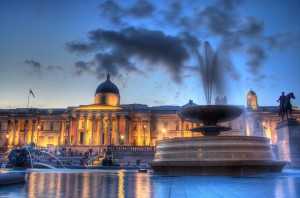 The National Gallery on Trafalgar square, London, UK