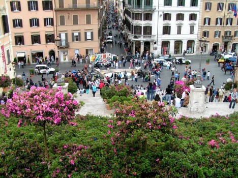 From the Spanish Steps in May, Rome, Italy