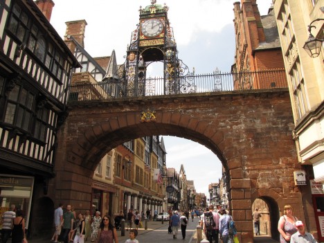 Streets in Chester, UK
