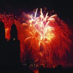 New Year, fireworks in Zurich, Switzerland
