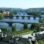 A view of Prague's bridges from Letná Park