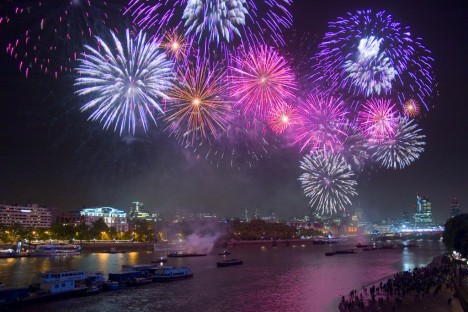 Fireworks in London, England, UK