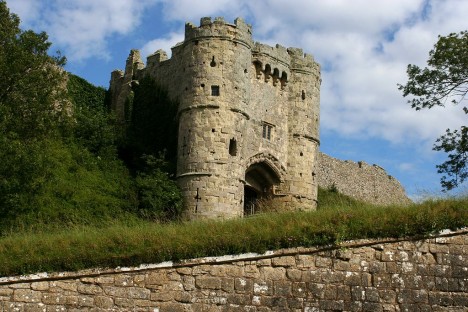 Gate to Carisbrooke Castle, Isle of Wight, England, UK