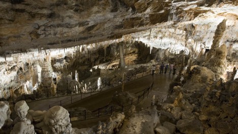 Trails in Postojna Cave, Slovenia