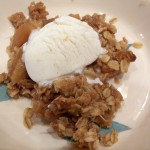 Apple Crumble with Vanilla Icecream