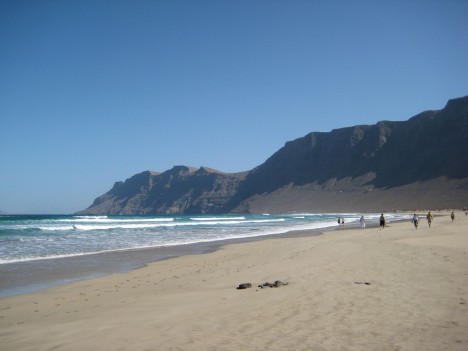 Famara Beach, Lanzarote, Canary Islands, Spain