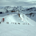 Skiing in Meribel, France