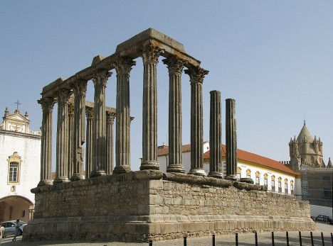 Roman Temple at Evora, Portugal