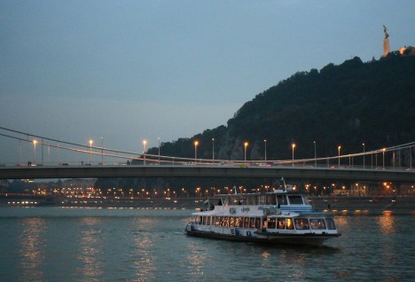 Boat on Danube river, Budapest, Hungary