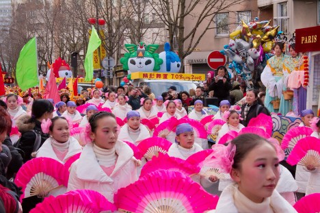 Chinese New Year Parade in ChinaTown, Paris, France