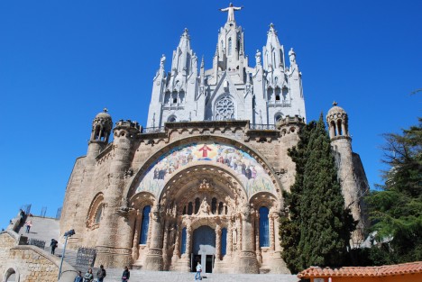Church on Mount Tibidabo, Barcelona, Spain
