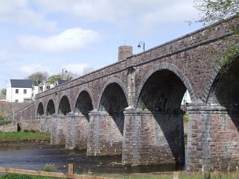 Seven Arches Bridge in Newport, Ireland