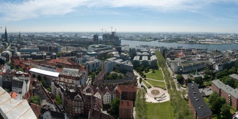 A view from St Michaelis Church, Hamburg, Germany