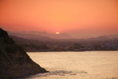 Sunset over Javea, Spain