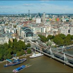 View of London from London Eye, England, UK