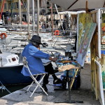 Painter in St Tropez, France