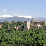 Alhambra and Sierra Nevada mountain, Spain